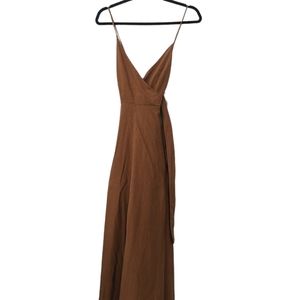 Zara linen backless dress